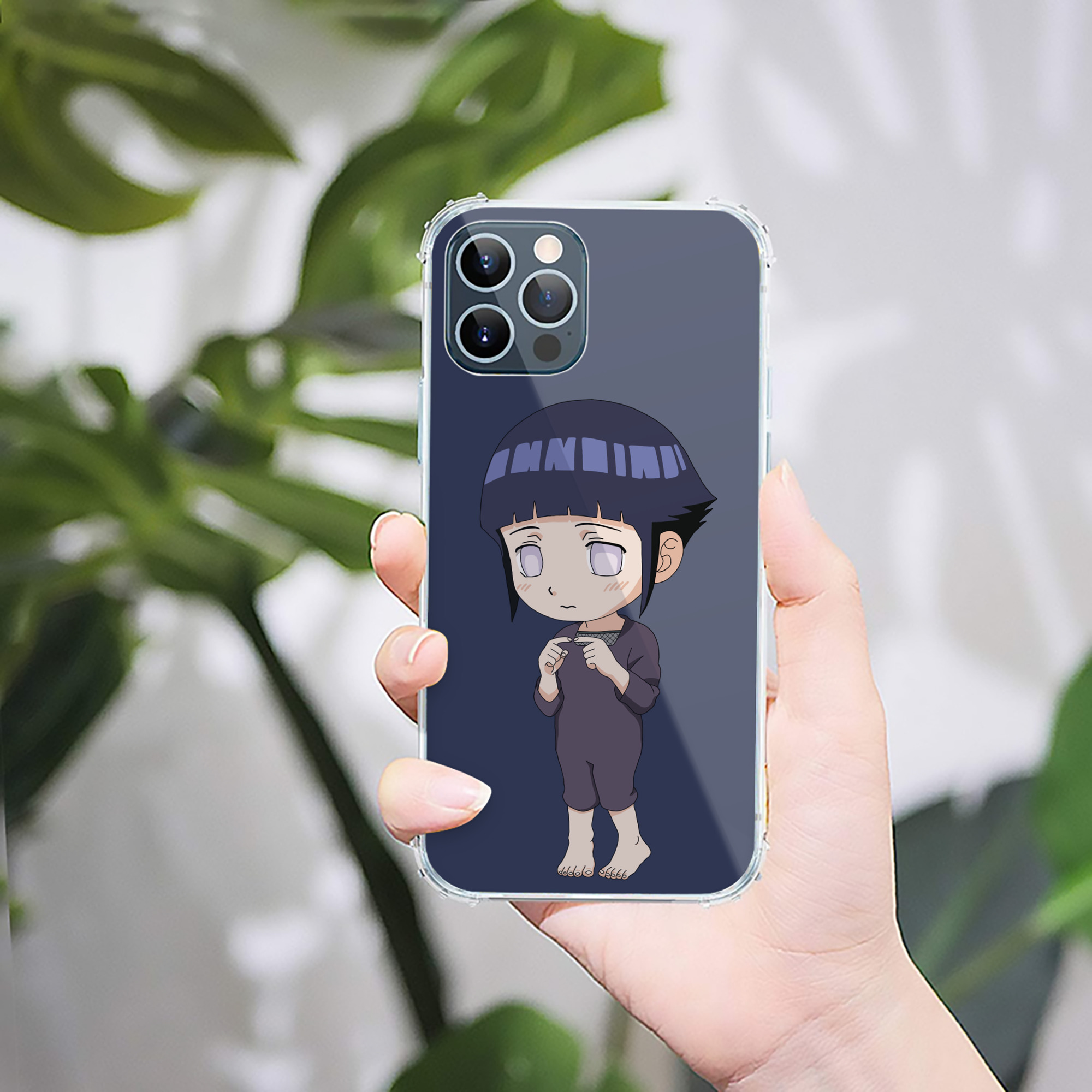 （画像用） NARUTO -ナルト- 日向ヒナタ Hyūga Hinata 【iPhone 12シリーズ対応】透明スマホケース（クリアソフトケース）